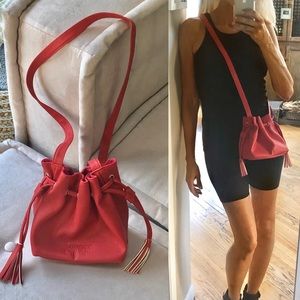 Faux Leather Tangers Outlet Crossbody Bucket Bag